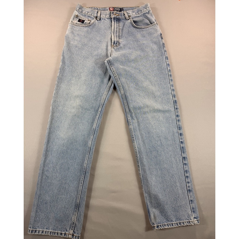 Y2k Chaps Ralph Lauren Jeans Men's 32x30 Blue Straight Leg Denim Dark Stone Wash
